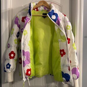 Colorful Floral Puffer Jacket